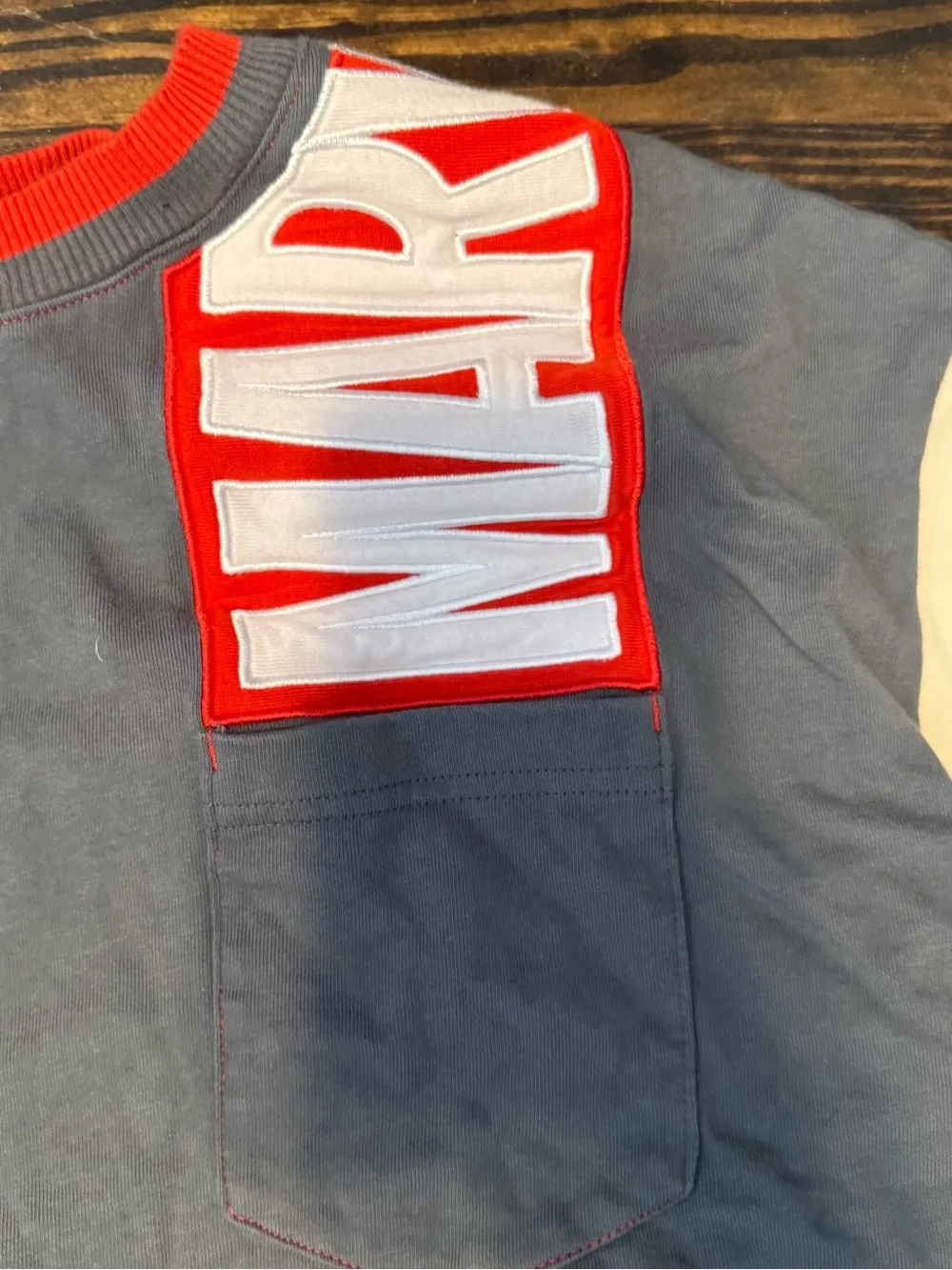 Marvel Short Sleeve Colorblock Tee - Navy, Gray, Cream, Red Trim